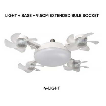 2‑in‑1 Remote Control Ceiling LED Fan Light