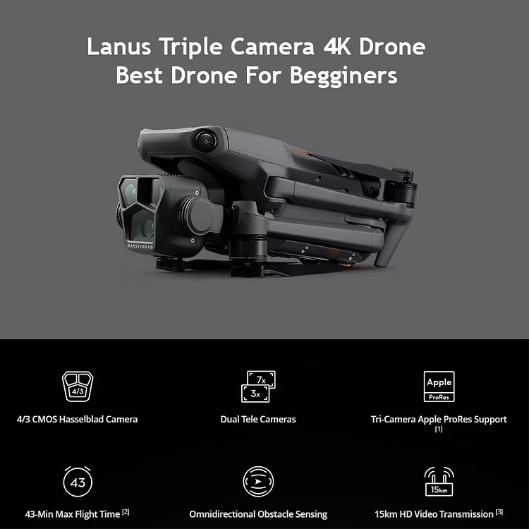 🚁 4K HD Camera Drone – Perfect for Travel, Photography & Gifting