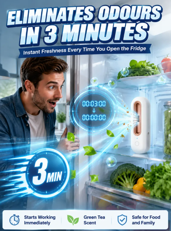 🔥Smart Fridge Purifier & Deodorizer | Keep Food Fresh 3X Longer — Last 50 Units at 50% OFF!