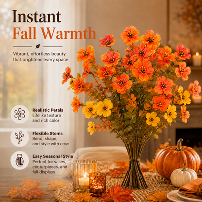 🎁  Last Day 50% OFF - Fall Artificial Flowers For Halloween &amp; Autumn Decor