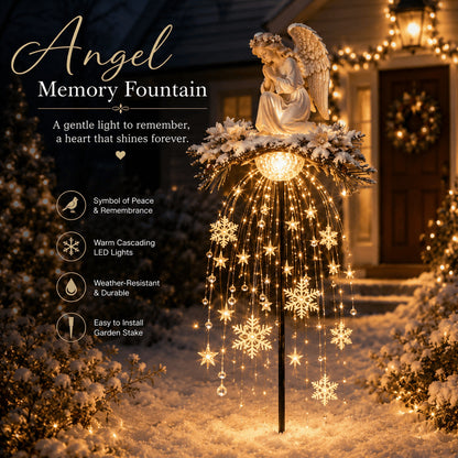 🎉49% OFF This Week Promotions❤️ Cardinal Memory Fountain – Lighted Christmas Remembrance Garden Decor