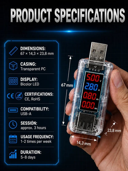 🔋 USB Battery Regenerator & Activation Tester with Digital LED Display ⚡