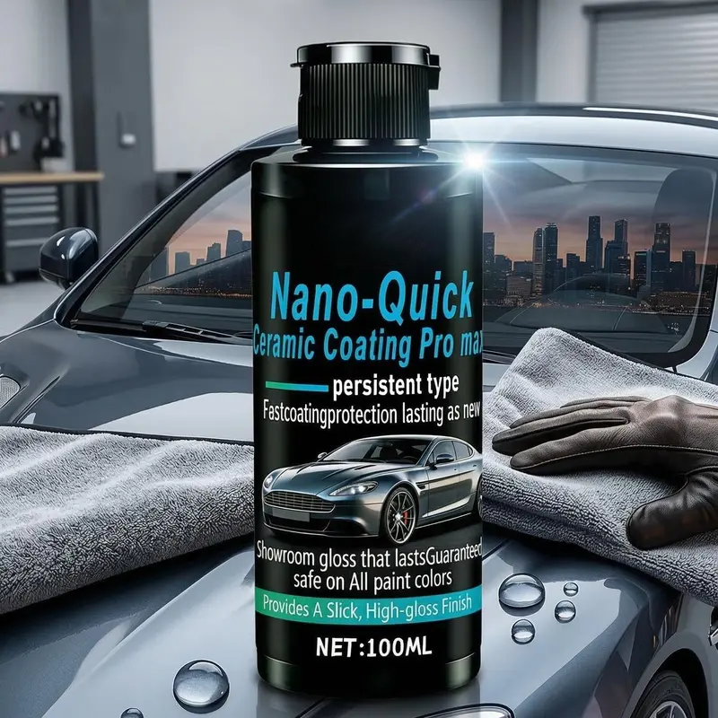 🚘 Nano Ceramic Car Paint Coating – Quick Gloss & Shine Care