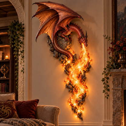 🔥Last Day 49% OFF -🐉 Dragonfire Guardian  Wall Sconce – A Legendary Flame Awakens On Your Wall 🔥