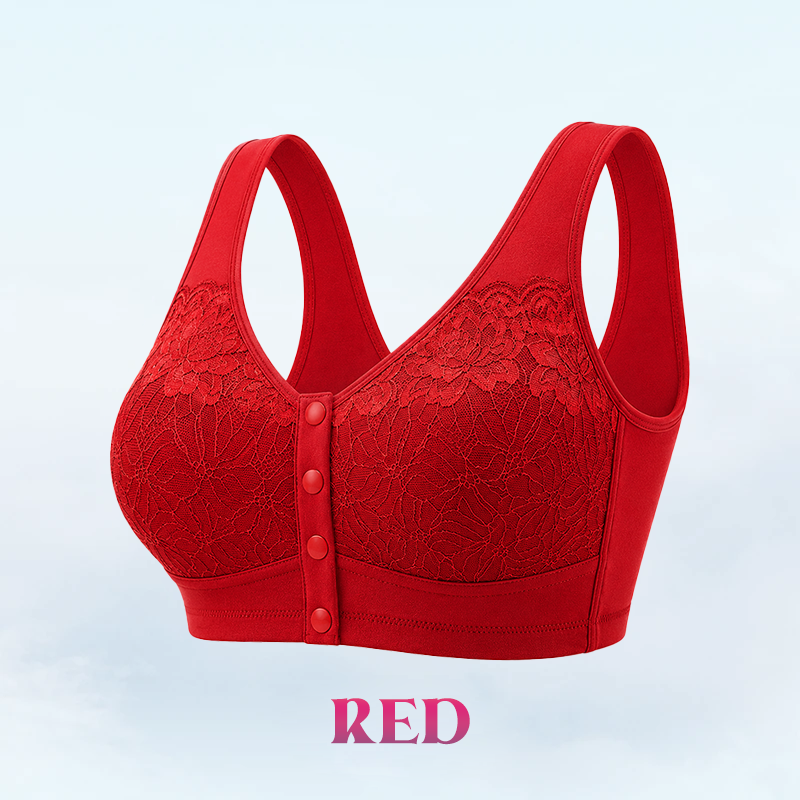 Front Closure Breathable Cotton Lifting Bra for Seniors