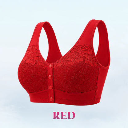 Front Closure Breathable Cotton Lifting Bra for Seniors