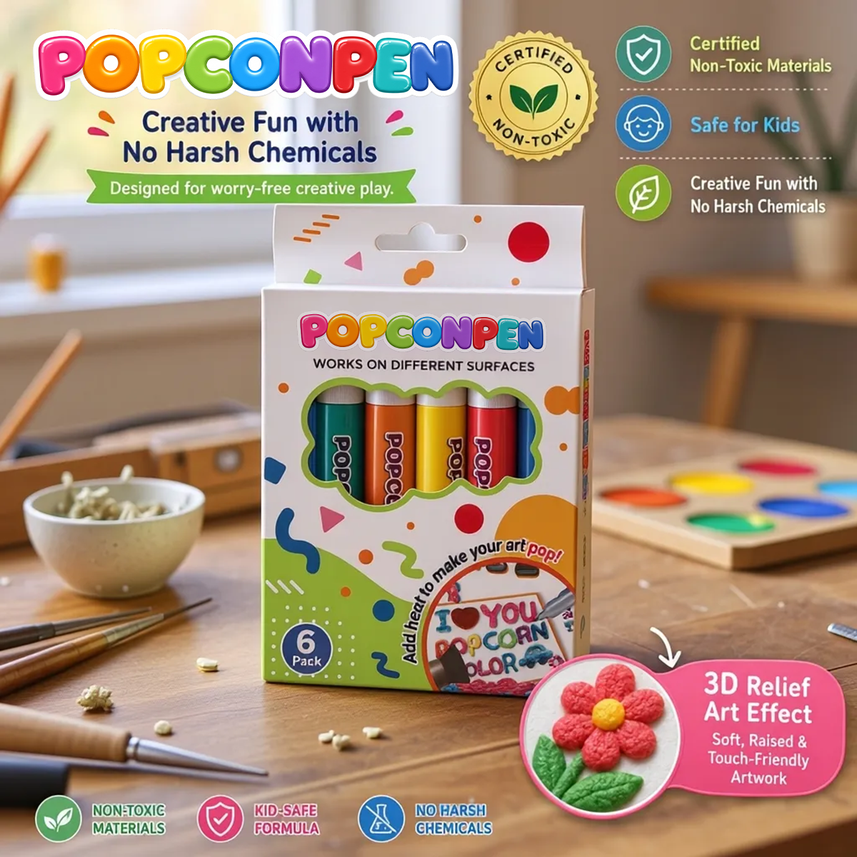 🔥Last Day Promotion 60% OFF 🖍️3D Relief Art Pen – Turn Flat Drawings Into Touchable 3D Art🪄