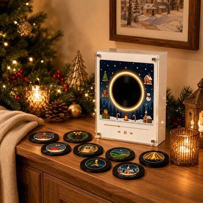 💽Christmas Magnetic Music Player Set Magnets for Refrigerator