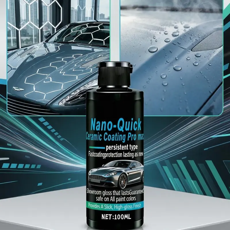 🚘 Nano Ceramic Car Paint Coating – Quick Gloss & Shine Care