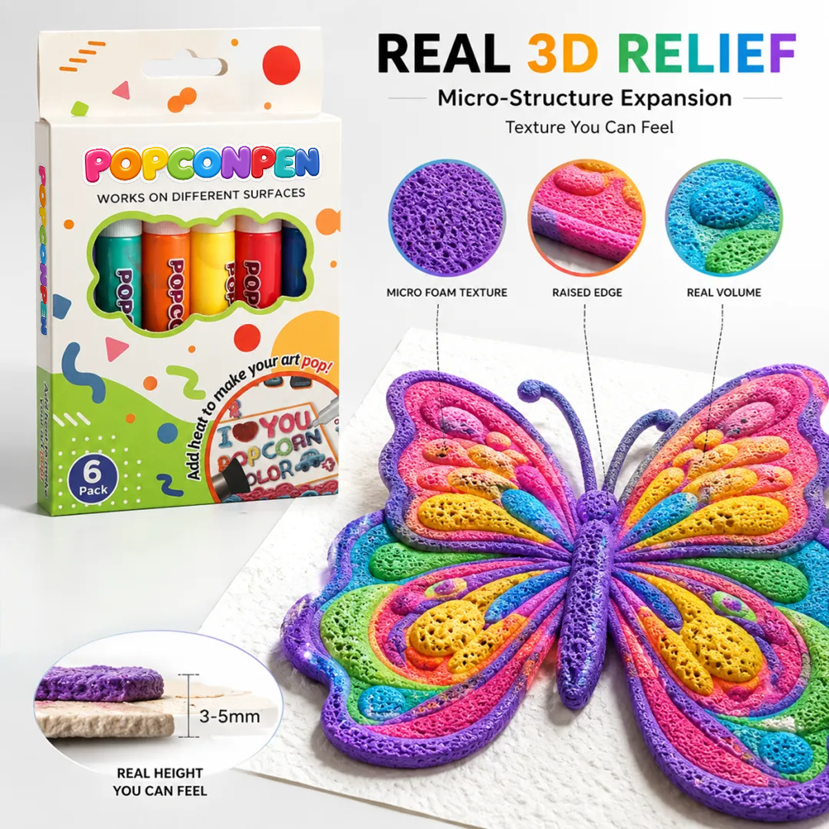 🔥Last Day Promotion 60% OFF 🖍️3D Relief Art Pen – Turn Flat Drawings Into Touchable 3D Art🪄