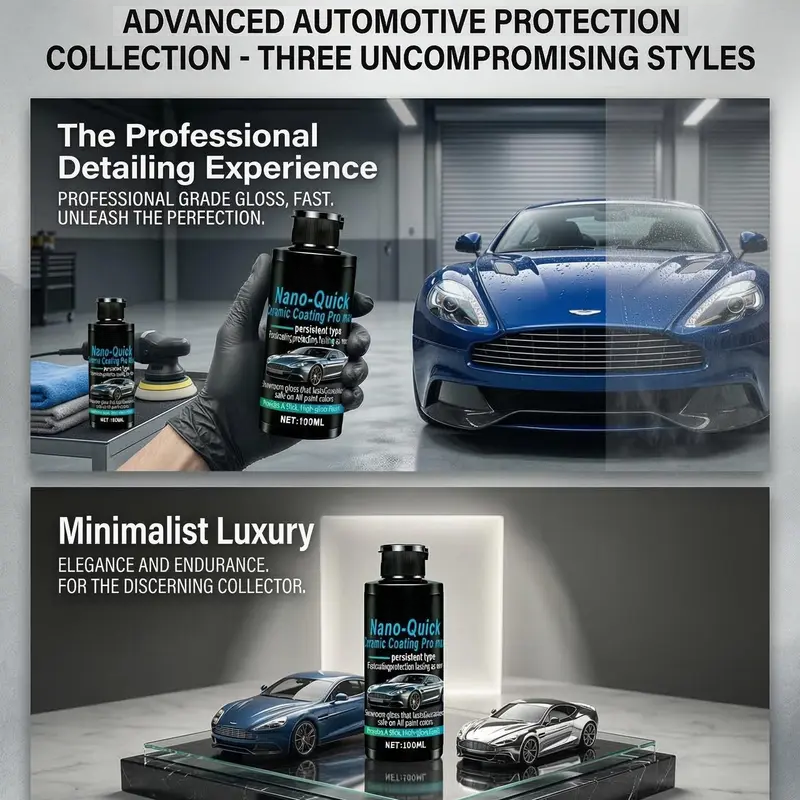🚘 Nano Ceramic Car Paint Coating – Quick Gloss & Shine Care
