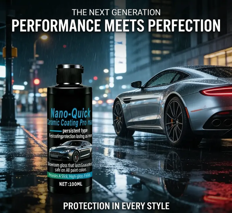 🚘 Nano Ceramic Car Paint Coating – Quick Gloss & Shine Care