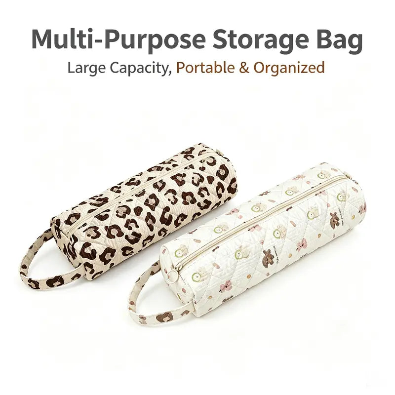 🔥 Quilted Travel Organizer Pouch – Cute, Spacious & Easy to Carry