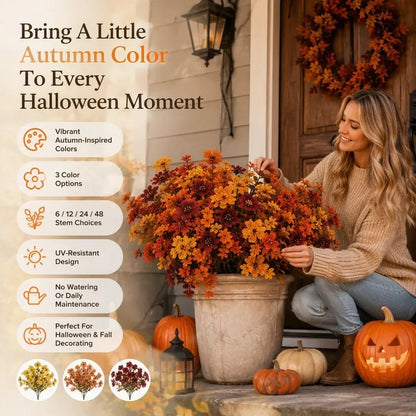 🎁  Last Day 50% OFF - Fall Artificial Flowers For Halloween &amp; Autumn Decor