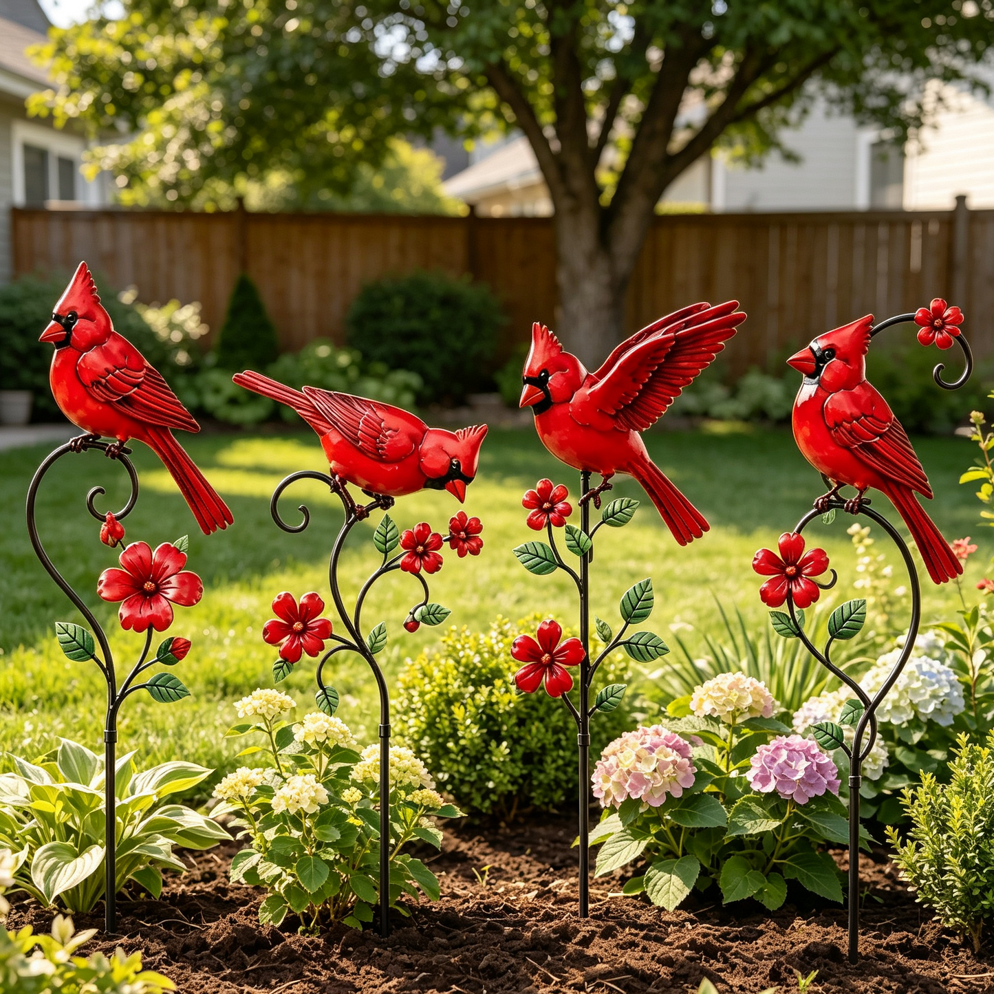 🐦 Red Cardinal Garden Stake Decoration – Bring Vibrant Color & Timeless Charm to Your Garden