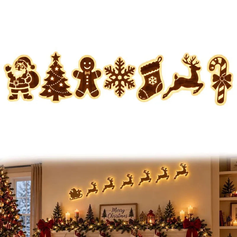 🎄 LED Reindeer Wall Decorations - ✨Festive Christmas Lighting