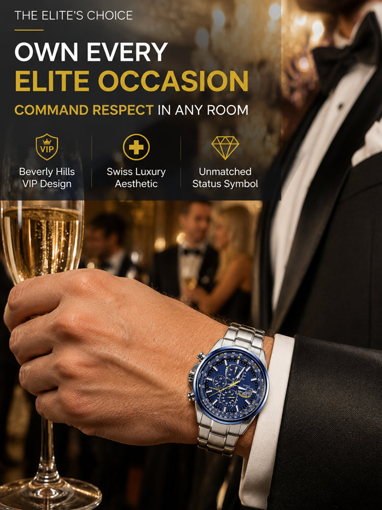 ⌚ Swiss Pilot Watch｜Authentic Swiss‑handcrafted, microscope‑calibrated movement, lifetime‑no‑replace solar movement, professional 20ATM waterproof 💧