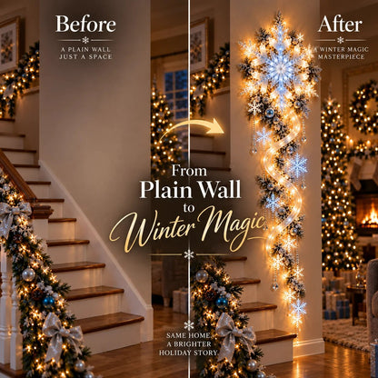 ❄️ Giant Snowflake Blizzard Trail™- Let the Snowstorm Glow Indoors