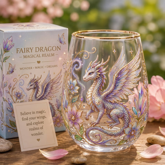 🧚‍♀️🐉 Limited Edition 2026 Faerie Dragon Glass Tea Cup ✨🌸