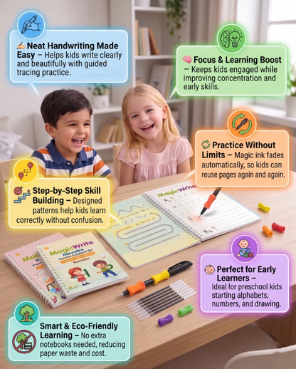 Kids Practice Copybook Set (4Pcs/Set)
