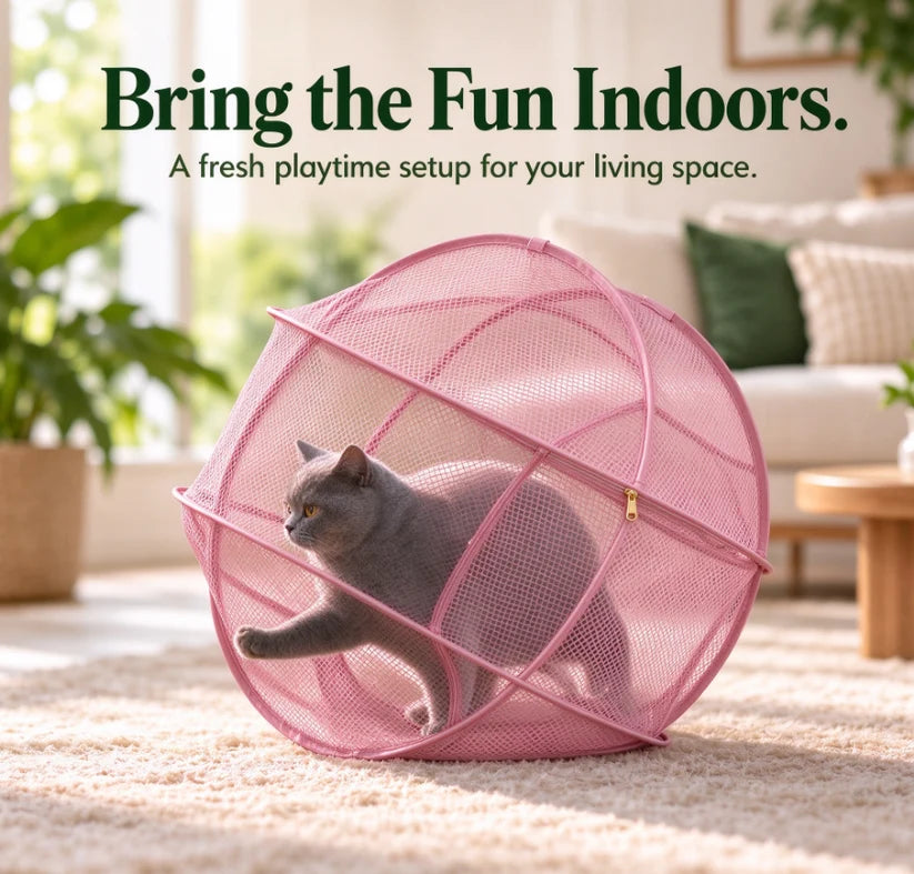 🐱🌿 Freshair Cat Haven™ – Pop-up Mesh Playpen