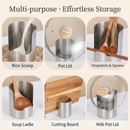 ✨ 49% OFF Stainless Steel Utensil Organizer | Keep Your Kitchen Counter Clean & Stylish 🍴