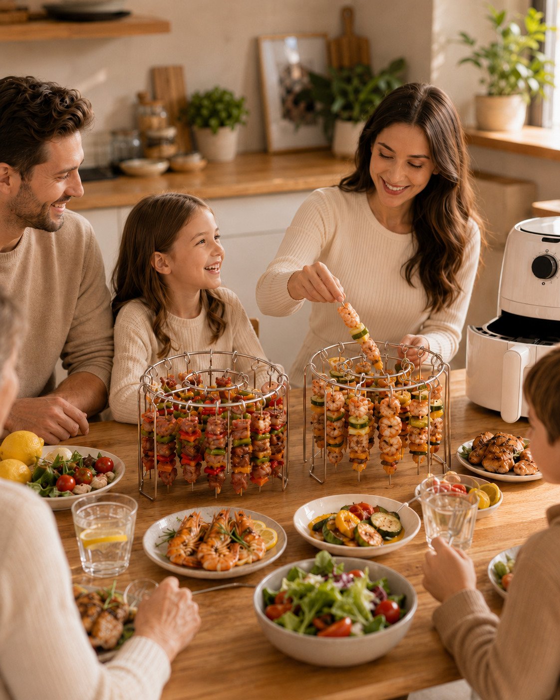 Heat-Resistant Vertical Skewers Clavo Air Fryer Rack
