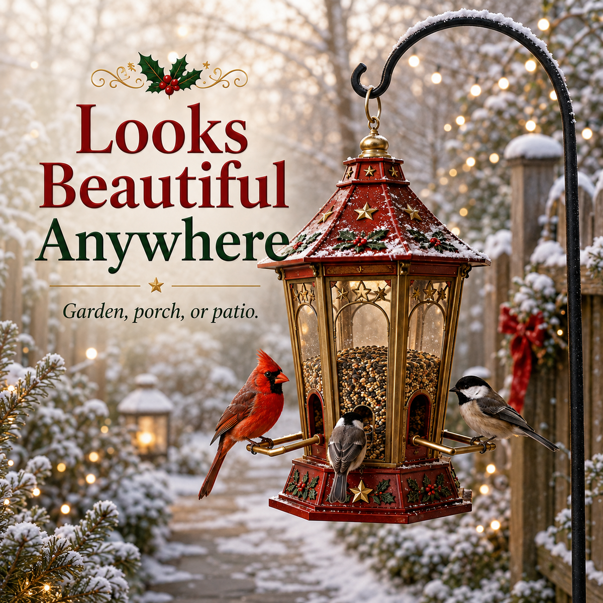⛄ Festive Christmas Hanging Bird Feeders – Weatherproof Wild Bird Care for Garden & Patio 🌲✨