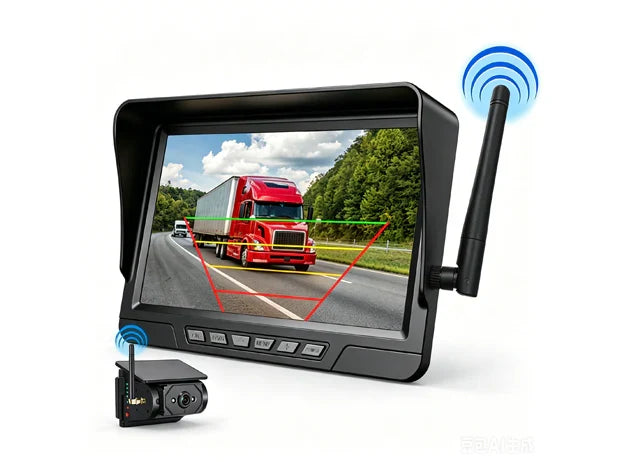🔥Hot Sale ＆ 50％ Off🔥7-Inch HD Wireless Backup Camera System – Zero Wiring, Easy DIY Install with Night Vision