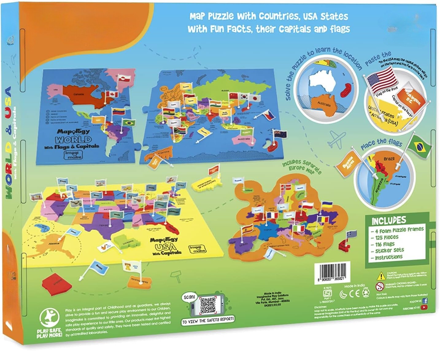 🔥Last Day 49% OFF - 🌍 World Map & USA Map Puzzle Set
