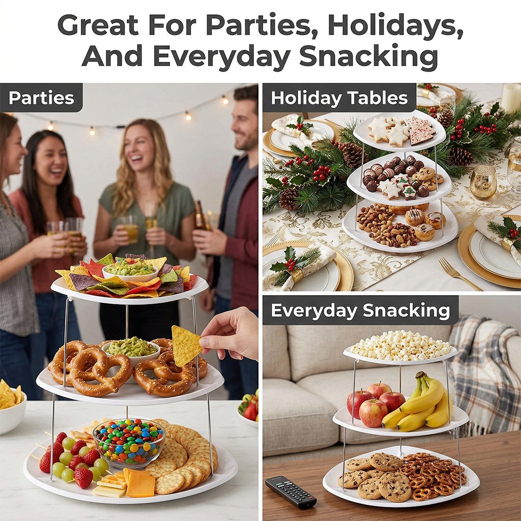 Foldable Pop-Up Snack Serving Trays