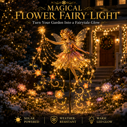 🎁Last Day 49% OFF-✨ Enchanted Flower Fairy Solar Garden Light – Magical Glowing Outdoor Christmas Yard Decor 🧚🌸