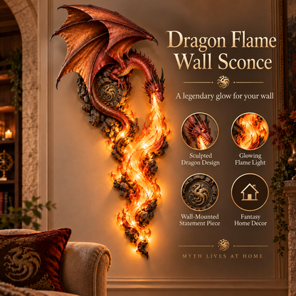 🔥Last Day 49% OFF -🐉 Dragonfire Guardian  Wall Sconce – A Legendary Flame Awakens On Your Wall 🔥