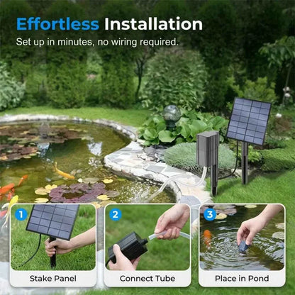 🔥Solar Pond Aerator with Air Pump🐟