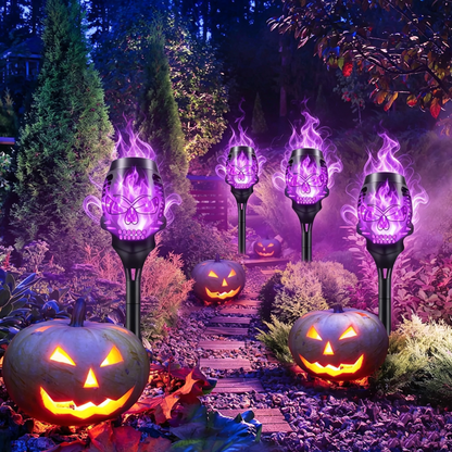 🔥Halloween Early Bird Special Sale 55% OFF🔥Halloween Solar Skull Flame Lights💀