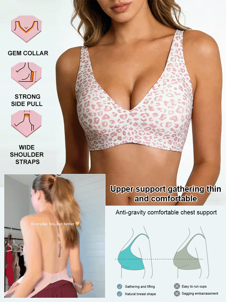 Seamless Wireless Full-Coverage Bra
