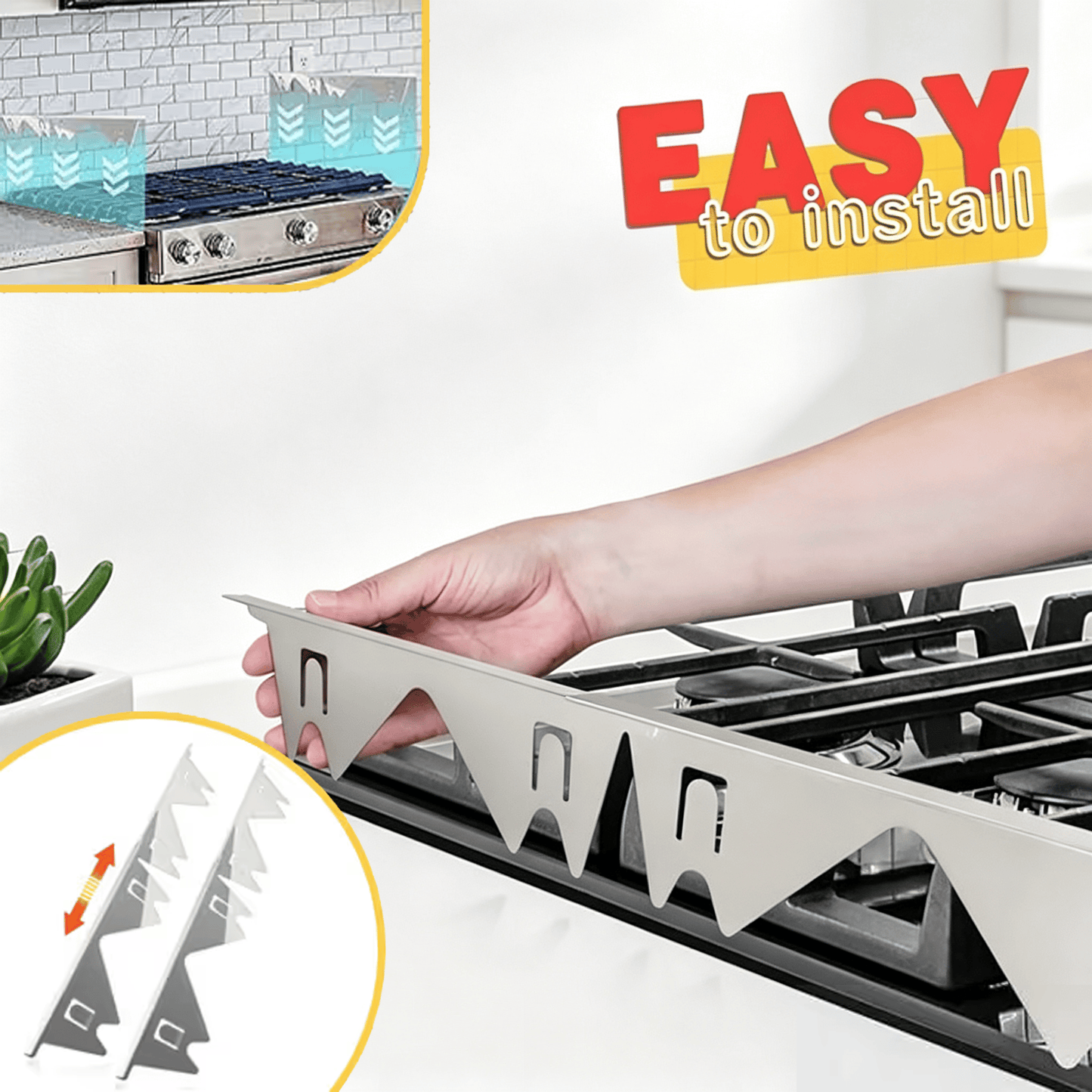 🔥 🎁Retractable Stainless Steel Stove Gap Covers
