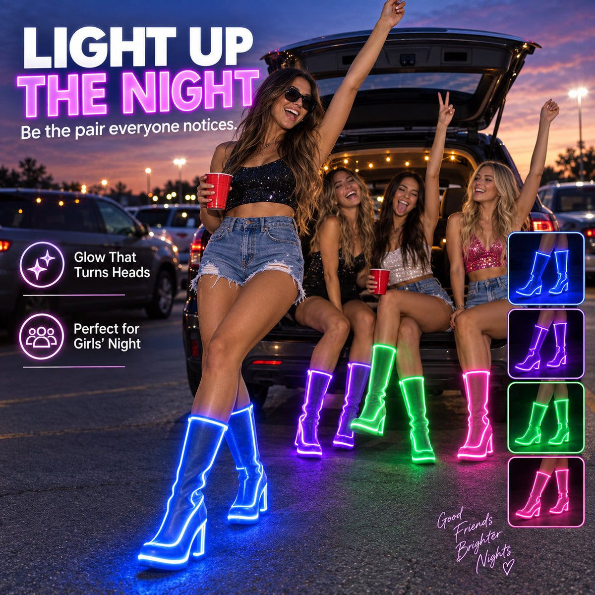 📸 Photo-Ready LED Boots Made For Night Moments