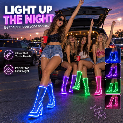 📸 Photo-Ready LED Boots Made For Night Moments