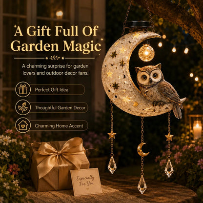 🎉 Solar Owl Moon Garden Light（21.3in*7.9in*13.0in）