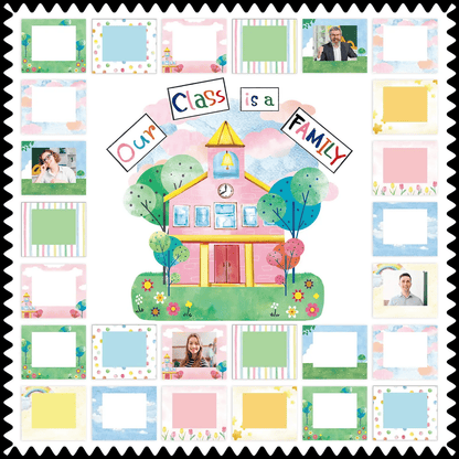 🏫"Our Class Is a Big Family" Photo-Frame Style Bulletin Board Decoration🎒