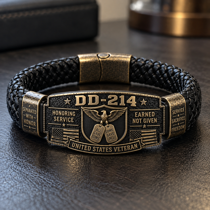 100% Handmade DD-214 Veteran Honor Bracelet