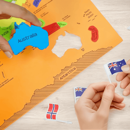 🔥Last Day 49% OFF - 🌍 World Map & USA Map Puzzle Set