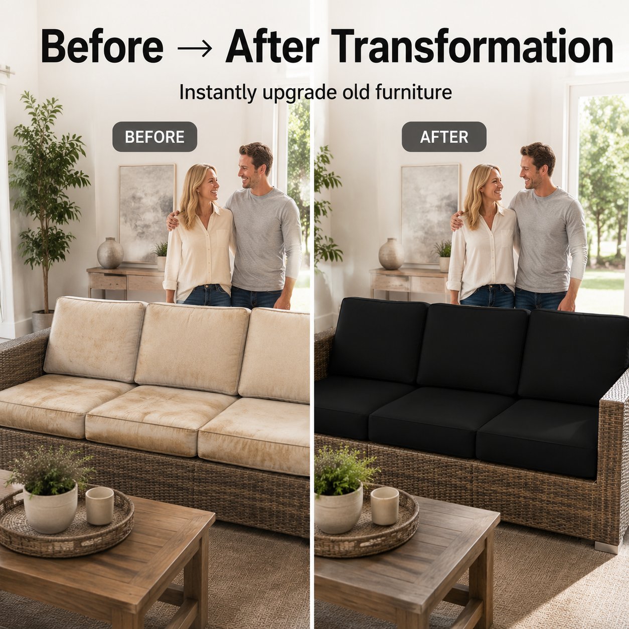 🪑 Stretch Sofa Cushion Covers — Only $9.99 Per Cover