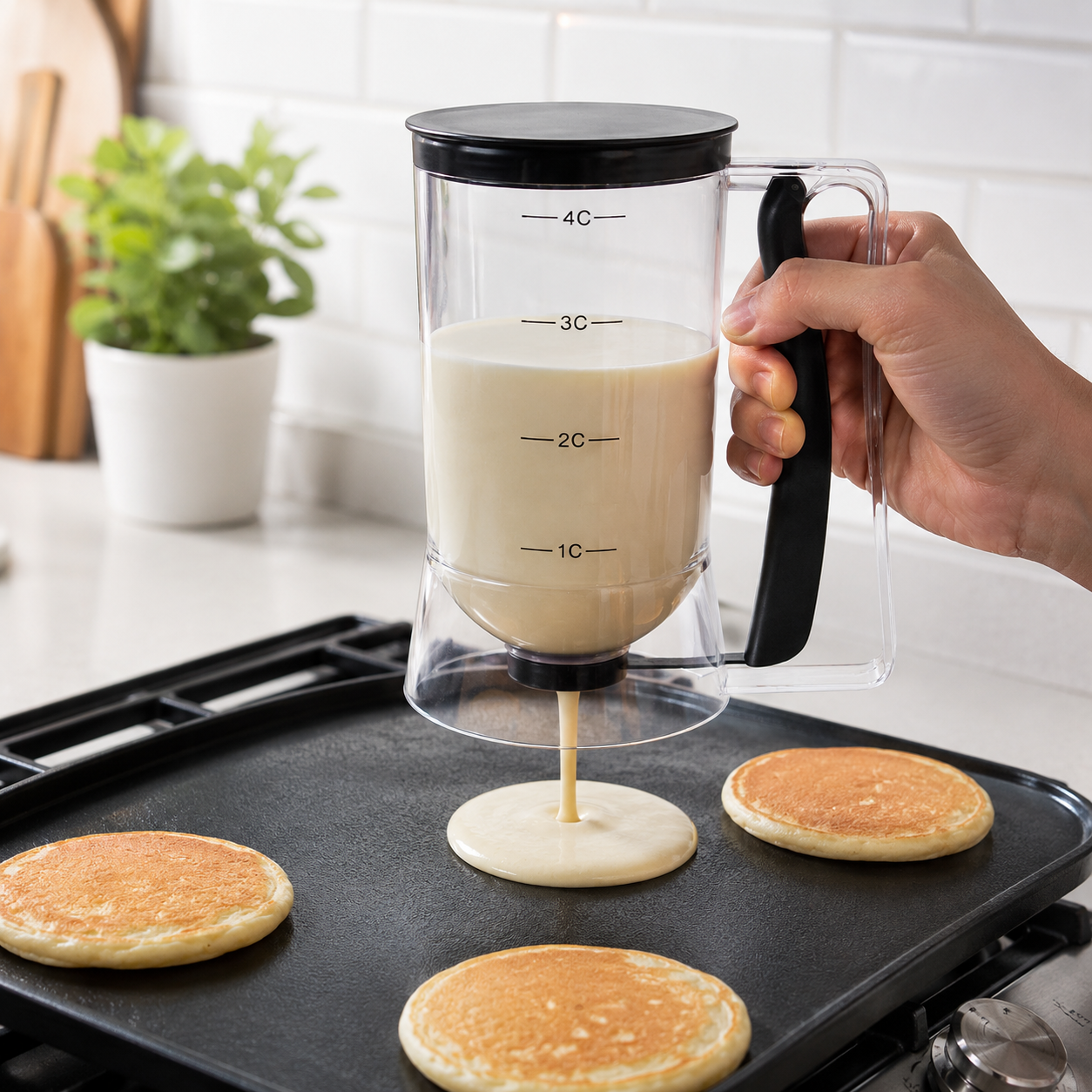 🎉🧁Easy-Pour Pancake & Cupcake Batter Dispenser