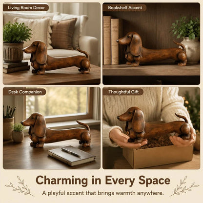 🐶✨Handcrafted Wooden Dachshund Figurine