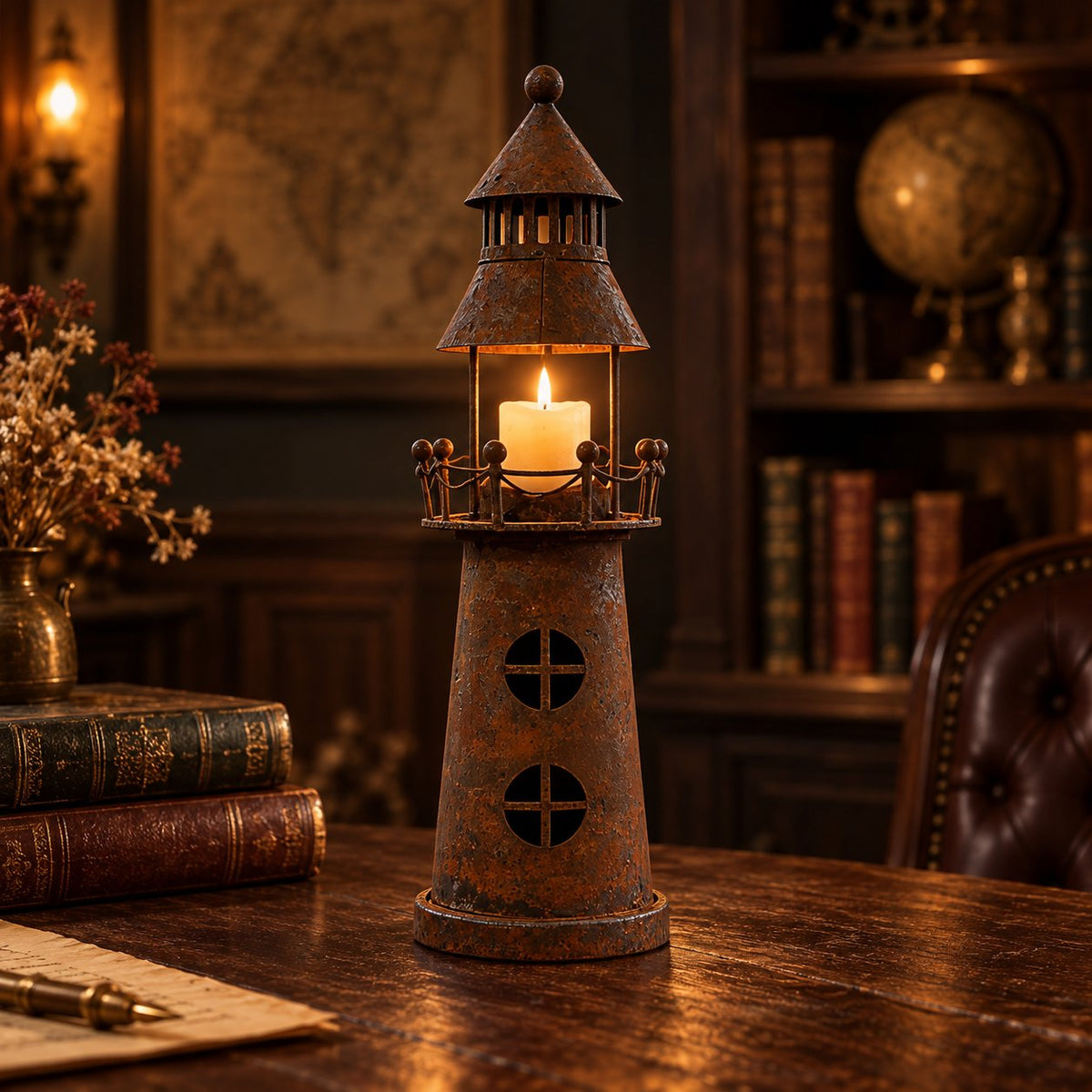 ✨ Vintage Lighthouse Candle Lantern-Bring the Warm Glow of an Old Lighthouse Home🎁
