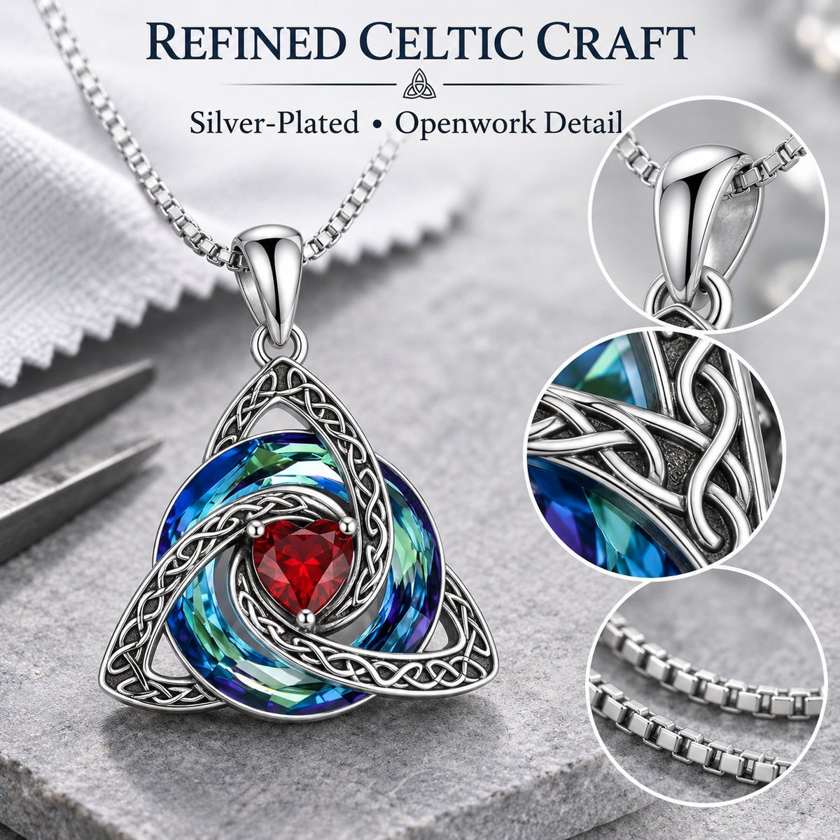 🛡️ Celtic Birthstone Shield: Wear Your Protection & Story ✨
