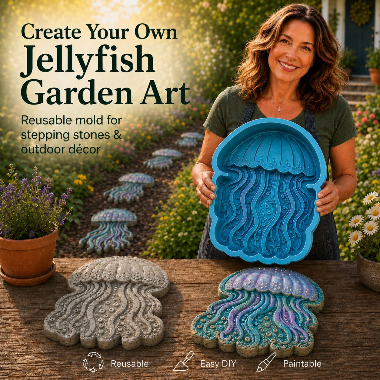 💥 LAST DAY 52% OFF - 🌊 Reusable Ocean Theme Garden Art Mold – Make Your Garden Truly One of a Kind (📦Buy 2 Free Shipping)