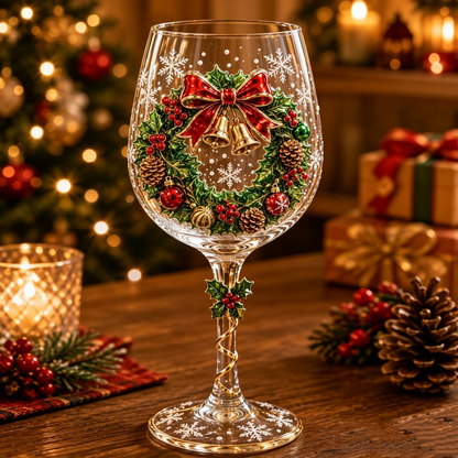 🎄🎁Christmas 3D Wine Glass Collection Gift Box Set